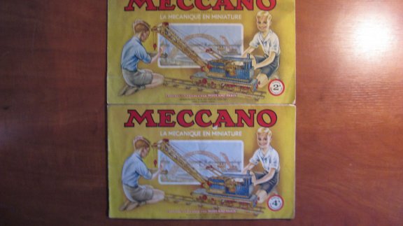 2 x Oude Meccano boekjes 2A en 4A mét voorbeelden...1954! - 1