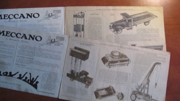 2 x Oude Meccano boekjes 2A en 4A mét voorbeelden...1954! - 2