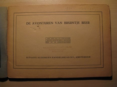 Oud stripboek De avonturen van Bruintje Beer...1932 - 2