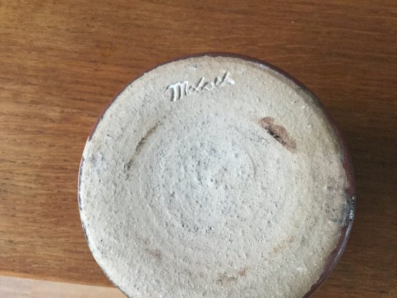 Verkocht ❤️ Bloempotje Mobach keramiek Utrecht, vintage - Afbeelding 2