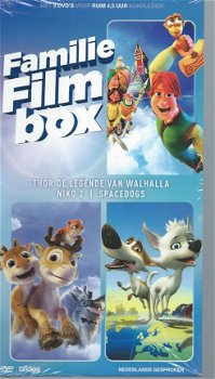 Familie Film (3 DVD) Nieuw/Gesealed - Thor de Legende van Walhalla - Niko 2 - Spacedogs - 1