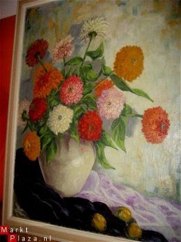 Zinnia's in vaas - ca. 1935 - 2