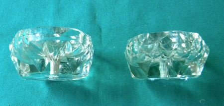 2 antieke kristallen knoppen ca 1900. - 2