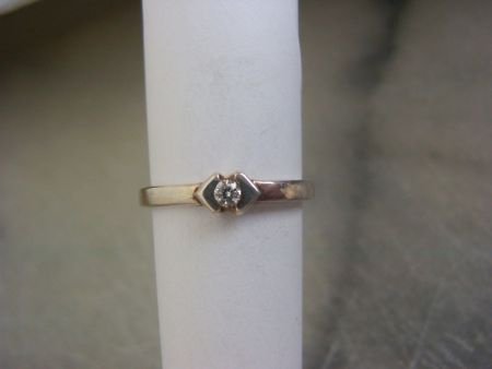 Oude zilveren ring : steentje - 2