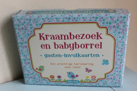 Kraambezoek en babyborrel - gasten-invulkaarten - nr. 1