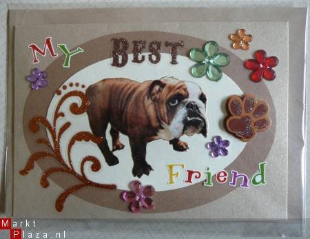 VRIENDSCHAPskaart: 06: Best friend buldog - 1