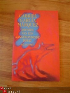Kroniek van een aangekondigde dood, Gabriel Garcia Marquez