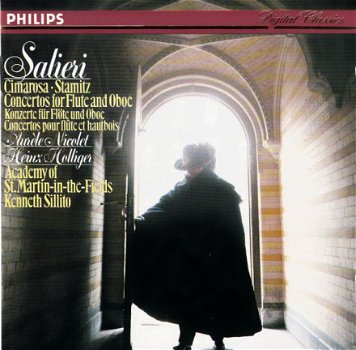 LP - Salieri * Cimarosa * Stamitz - Aurèle Nicolet, fluit, Heinz Holliger, oboe - Academy - 0