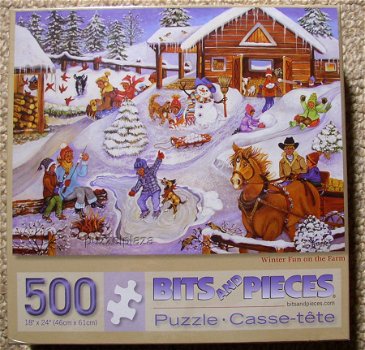 Bits and Pieces - Winter Fun on the Farm - 500 Stukjes - 2