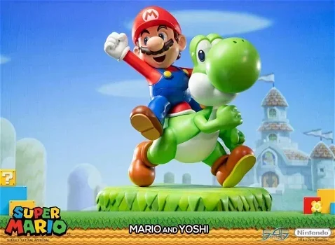 First4Figures Super Mario Mario and Yoshi statue - 0