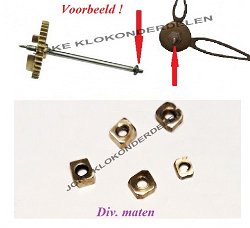5 Comtoise wijzer moertjes = gebruikt 38369