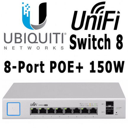 Ubiquiti UniFi Switch 8 | Managed PoE+ Gigabit 8-Port Switch - nr. 1