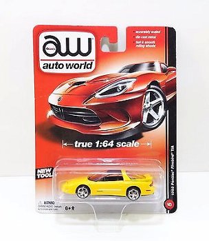 1:64 AutoWorld 1993 Pontiac Firebird T-A geel - 1