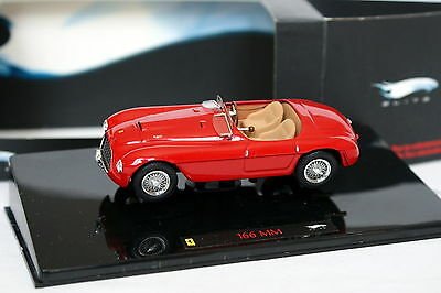 1:43 HotWheels Elite Ferrari 166 MM Touring barchetta 1948 - 1950 rood - 0