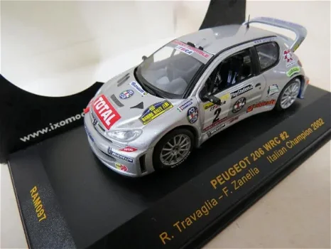 1:43 Ixo RAM097 Peugeot 206 WRC italian rally champion 2002 #2 - 1