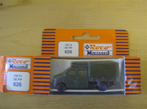 1:87 HO Roco 626 VW Volkswagen T4 Doka militair dubbele kabine pick up - 1