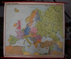 Schoolkaart van het werelddeel  Europa.