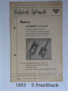[1953] Technische informatie NOVOCON Bandbreedte Reg., bulletin 2A5, AMROH,