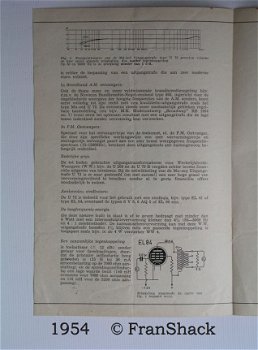 [1954] Technische informatie Mu-ZED Uitgangstrafo U72, bulletin, AMROH, - 2