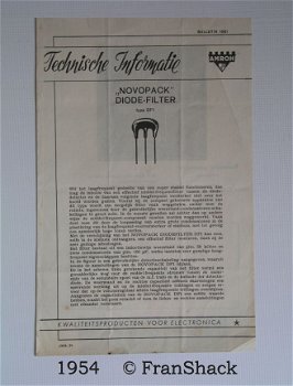 [1954] Technische informatie NOVOPACK-Diode-Filter, bulletin 10E1, AMROH, - 1