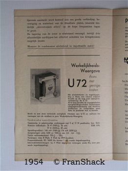 [1954] Technische informatie NOVOCON Afstemcondensator, bulletin, AMROH, - 2