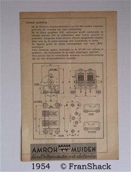 [1954] Technische informatie NOVOCON Afstemcondensator, bulletin, AMROH, - 3