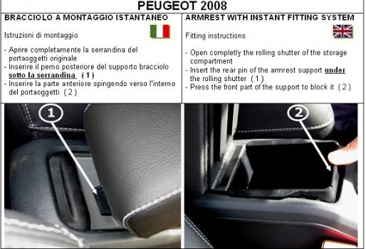 Armsteun Peugeot 2008 CU 13-16 & 16-20 Design stof Braccioli - 7