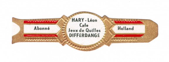 Abonné (type Agio) - Reclamebandje Hary-Léon Cafe Jeux de Quilles, Differdange - 1