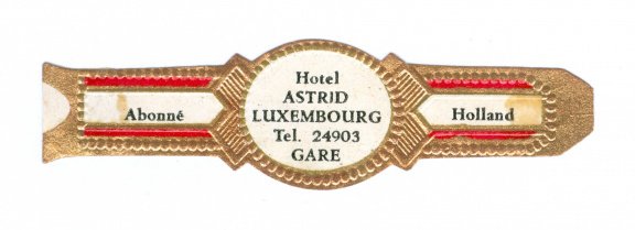 Abonné (type Agio) - Reclamebandje Hotel Astrid, Luxembourg - 1