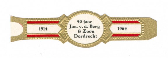 Zonder merk (type Agio) - Reclamebandje 50 jaar Jac vd Berg & Zoon, Dordrecht - 1