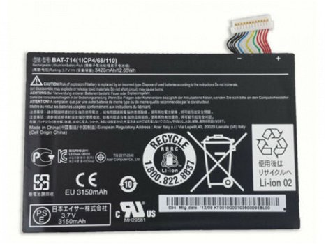 Acer BAT-714 batteria tablet Acer Iconia Tab A110 DR-A110 1ICP4/68/110 KT.0010G.001 - 1