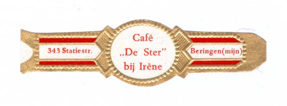 Zonder merk (type Agio) - Reclamebandje Café De Ster bij Irène, Beringen(-Mijn) - 1