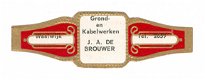 Zonder merk (type Carl Upmann) - Reclamebandje Grond- en Kabelwerken J A de Brouwer, Waalwijk - 1 - Thumbnail