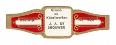 Zonder merk (type Carl Upmann) - Reclamebandje Grond- en Kabelwerken J A de Brouwer, Waalwijk