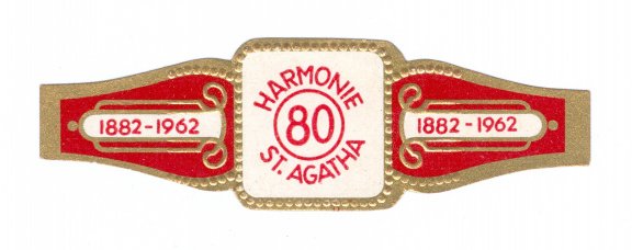 Zonder merk (type Carl Upmann) - Reclamebandje Harmonie 80 1882-1962, St Agatha - 1