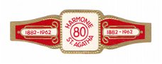 Zonder merk (type Carl Upmann) - Reclamebandje Harmonie 80 1882-1962, St Agatha