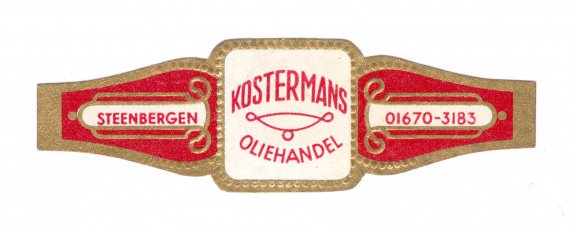 Zonder merk (type Carl Upmann) - Reclamebandje Kostermans Oliehandel, Steenbergen - 1