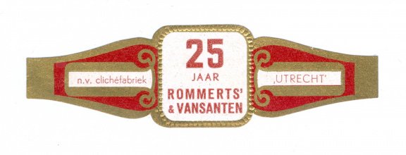 Zonder merk (type Carl Upmann) - Reclamebandje Rommerts & Van Santen nv clichéfabriek, Utrecht - 1