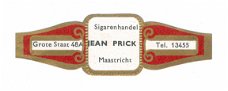 Zonder merk (type Carl Upmann) - Reclamebandje Sigarenhandel Jean Prick, Maastricht