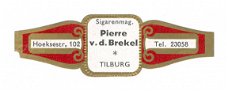 Zonder merk (type Carl Upmann) - Reclamebandje Sigarenmag Pierre vd Brekel, Tilburg