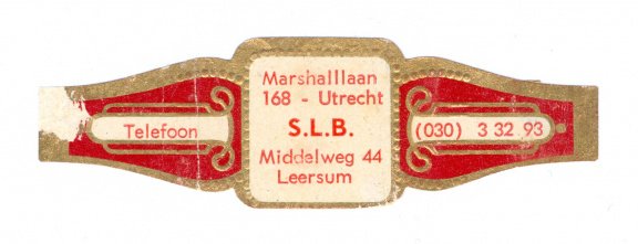 Zonder merk (type Carl Upmann) - Reclamebandje SLB, Utrecht-Leersum - 1