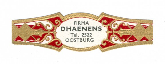 Zonder merk (type ovaal Radio Holland) - Reclamebandje Firma Dhaenens, Oostburg - 1
