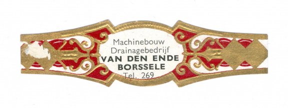 Zonder merk (type ovaal Radio Holland) - Reclamebandje Machinebouw Drainagebedr. V.d. Ende, Borssele - 1