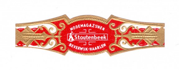 Zonder merk (type ovaal Radio Holland) - Reclamebandje Modemagazijnen Stoutenbeek, Beverwijk-Haarlem - 1