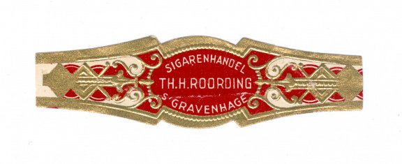 Zonder merk (type ovaal Radio Holland) - Reclamebandje Sigarenhandel Th H Roording, s-Gravenhage - 1