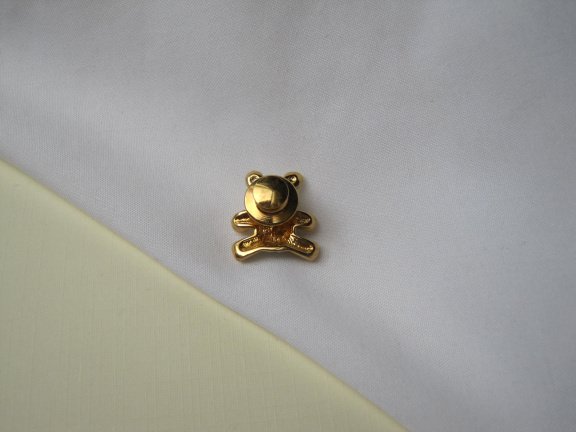 Broche steek pin Swarovski kristal kleine beer 1.8x1.7 cm - Afbeelding 4