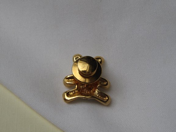 Broche steek pin Swarovski kristal kleine beer 1.8x1.7 cm - Afbeelding 5
