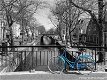 Fotokaart Edam fiets (zwart-wit en blauw) (Stad08) - 1 - Thumbnail