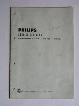 [1991] Philips Service-gegevens, TV-apparaten, Philips Ned/ TD #2 - 1