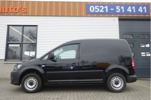 Volkswagen Caddy - 1.6 TDI Baseline / lease € 151 / zwart metallic / airco / 91.509 km / schuifdeur - 1